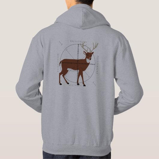 鹿狩り ビンテージ おもしろTシャツ パーカ (裏面)