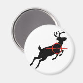 鹿狩り – 十字が付いた鹿 マグネット (正面/裏面)