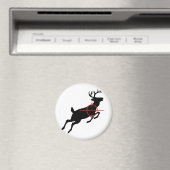 鹿狩り – 十字が付いた鹿 マグネット (インサイチュ (食洗機))