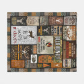 鹿狩パーソナライズされたりのクリスマスプレゼント フリースブランケット (正面(横))