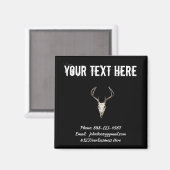 鹿用スカル名刺磁石 マグネット (正面/裏面)