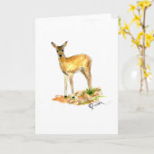 鹿用ノートカード カード (黄色い花)