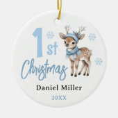 鹿男の赤ちゃん初めてのクリスマス2024 セラミックオーナメント (正面)