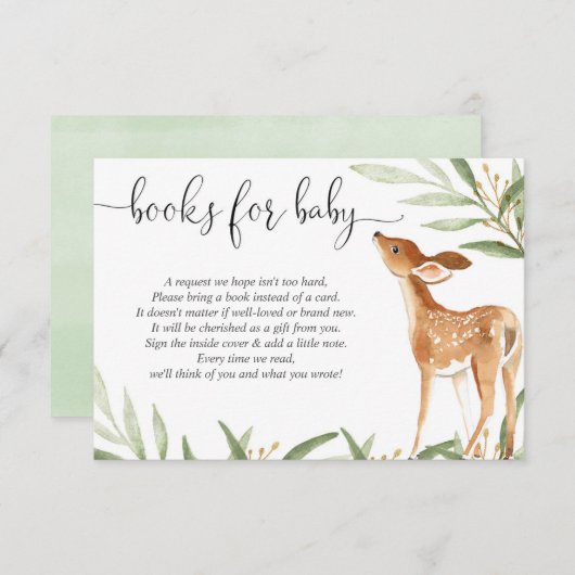 鹿男女兼用赤シャワーベビーenc エンクロージャーカード (正面/裏面)