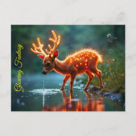 鹿白熱［赤熱］光を放つ魔法林酒の流れ ポストカード