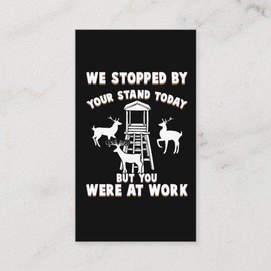 鹿立おもしろいち鹿狩り狙撃者ハンター 名刺 (正面)