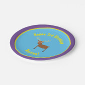 鹿紙プレート動物バースデーパーティー ペーパープレート (アングル)