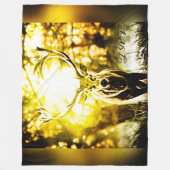 鹿素晴らし01 フリースブランケット (正面)