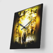 鹿素晴らし01-01 スクエア壁時計 (傾斜)