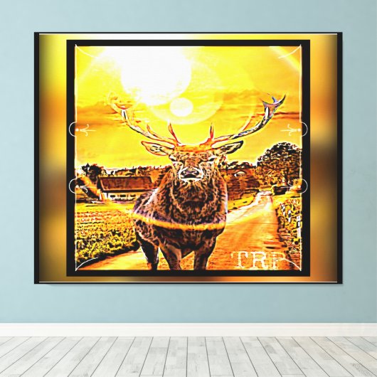 鹿素晴らし02-02 キャンバスプリント (インサイチュ (ウッドフロア))