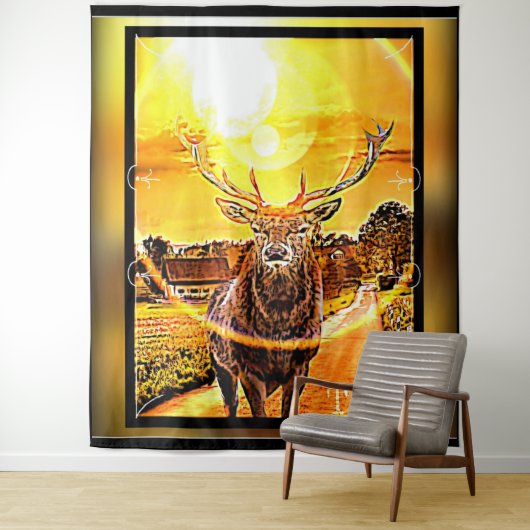 鹿素晴らし02-02 タペストリー (インサイチュ)