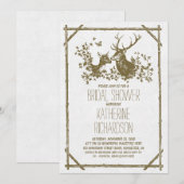 鹿素朴との国ブライダルシャワー招待状 招待状 (正面/裏面)
