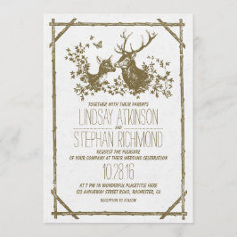 鹿素朴との田舎結婚招待状 招待状