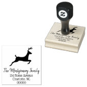 鹿素朴と名字の跳躍 ラバースタンプ (押印)