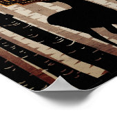 鹿素朴と木の秋/ウィンターウッドランド結婚ズ ポスター (角)