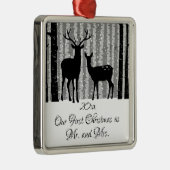 鹿素朴の冬の初めてのクリスマス メタルオーナメント (右)