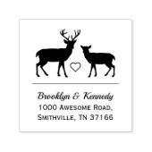 鹿素朴の結婚夫婦名差出人住所 セルフインキングスタンプ (デザイン)