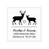 鹿素朴の結婚夫婦名差出人住所 ラバースタンプ (インプリント)