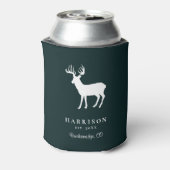 鹿素朴の緑パーソナライズされた 缶クーラー (缶裏面)