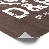 鹿素朴の角の木の木目の結婚ポスター ポスター (角)