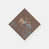 鹿素朴の赤ちゃんシャワー スタンダードカクテルナプキン (角)