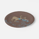 鹿素朴の赤ちゃんシャワー ペーパープレート (アングル)