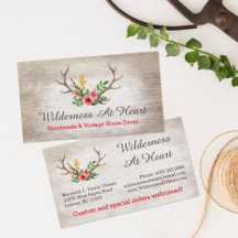 鹿素朴アントラーボヘミアンフローラ水彩木材