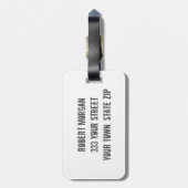 鹿素朴アントラーモノグラムラゲージタグ | グランジ ラゲッジタグ (裏面縦)