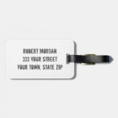 鹿素朴アントラーモノグラムラゲージタグ | グランジ ラゲッジタグ (裏面横)