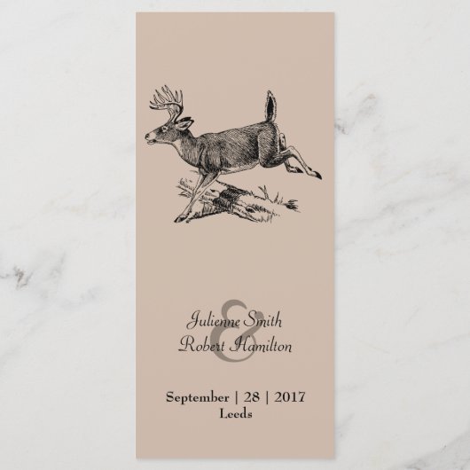 鹿素朴ウッドランド結婚のディナーメニュー メニュー (裏面)