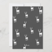 鹿素朴オーバーレイ2枚の写真クリスマスホリデー シーズンカード (裏面)