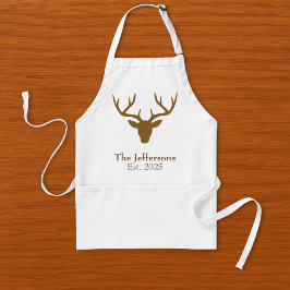 鹿素朴テーマ スタンダードエプロン