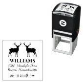 鹿素朴ドルと矢印の名前とアドレス セルフインキングスタンプ (インサイチュ)
