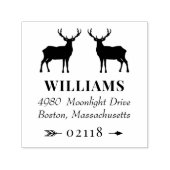 鹿素朴ドルと矢印の名前とアドレス セルフインキングスタンプ (デザイン)