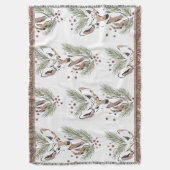 鹿素朴ホリデーデコール スローブランケット (正面縦)