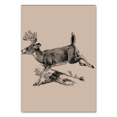 鹿素朴林の結婚テーブルカード テーブルナンバー (裏面)