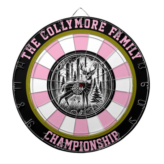 鹿素朴標的ウォールアート ダーツボード (正面)