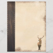 鹿素朴狩りジャーナルヴィンテージスクラップブックカード (裏面)