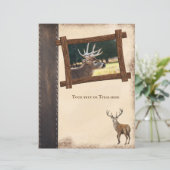 鹿素朴狩りジャーナルヴィンテージスクラップブックカード (スタンド正面)