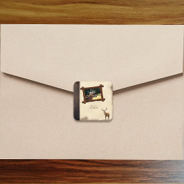 鹿素朴狩りジャーナルヴィンテージスクラップブック スクエアシール