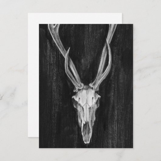鹿素朴獣頭 ポストカード (正面/裏面)