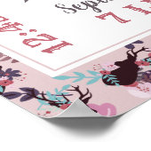 鹿素朴頭シックベビーガール誕生レコード統計 ポスター (角)