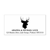 鹿素朴頭スタッグ結婚差出人住所 ラバースタンプ (インプリント)