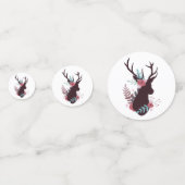 鹿素朴頭マウヴフローラガールベイビーシャワー コンフェッティ (正面)