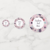 鹿素朴頭マウヴフローラガールベイビーシャワー コンフェッティ (裏面)