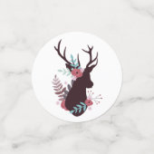 鹿素朴頭マウヴフローラガールベイビーシャワー コンフェッティ (スモール正面)