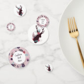 鹿素朴頭マウヴフローラガールベイビーシャワー コンフェッティ (グループ)