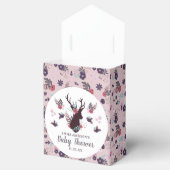 鹿素朴頭マウヴフローラガールベイビーシャワー フェイバーボックス (オープン)