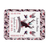 鹿素朴頭新生児女子誕生レコードの状態 マグネット (横)