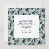 鹿素朴頭青フローラ赤ちゃんシャワーありがとう サンキューカード (裏面)